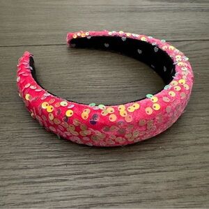 NWOT Lele Sadoughi Alice Sequin Pink Headband